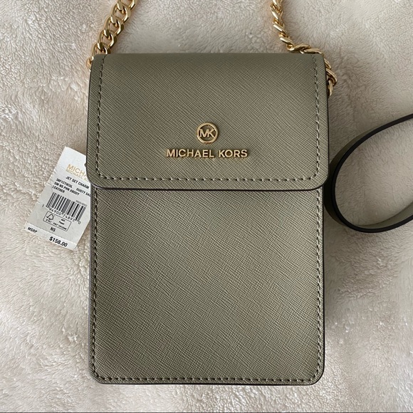 NWT Michael Kors, small olive green crossbody purse - Picture 2 of 9